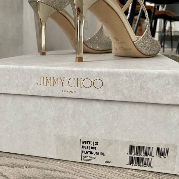 Jimmy Choo Ivette Glitter Heels (size 37) *NWT - Picture 7 of 7